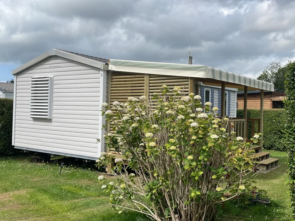 Mobil-home 6 couchages vue extérieure du mobile-home